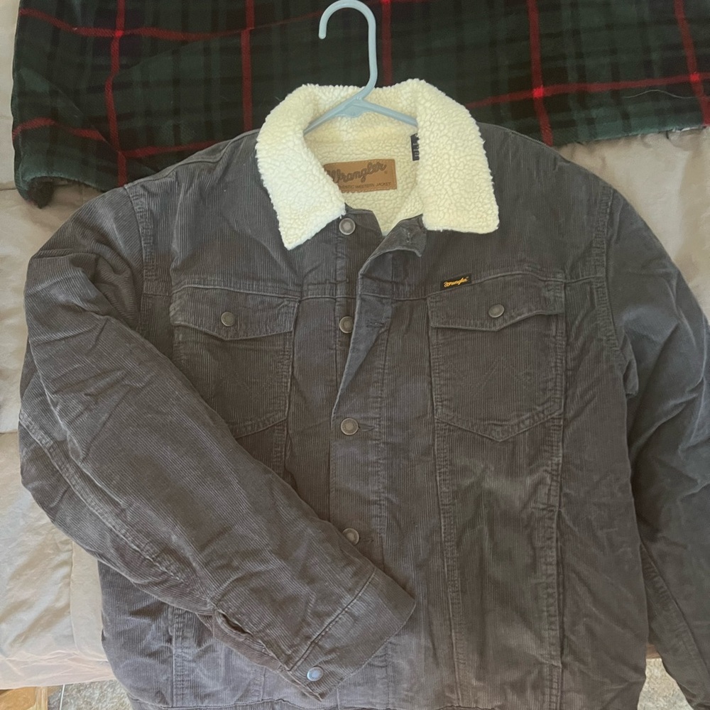 Wrangler Charcoal Sherpa Collar Jacket